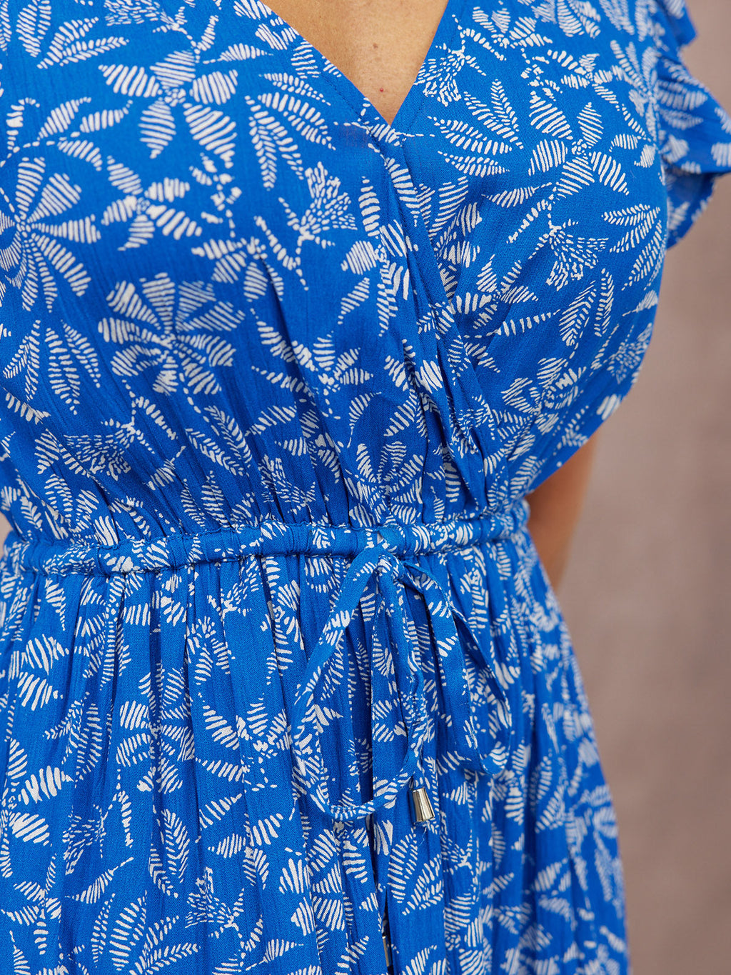 Susan Maxi Dress - Blue & White Floral Print