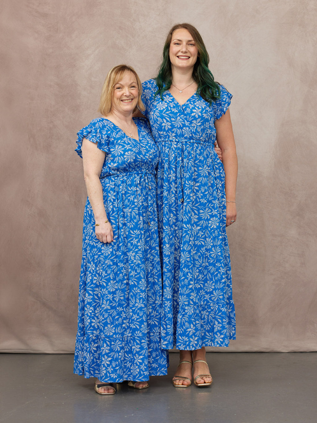 Susan Maxi Dress - Blue & White Floral Print