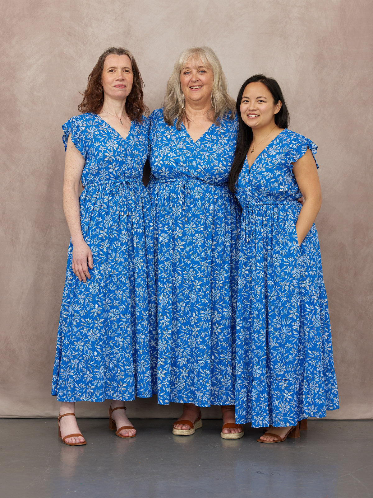 Susan Maxi Dress - Blue & White Floral Print