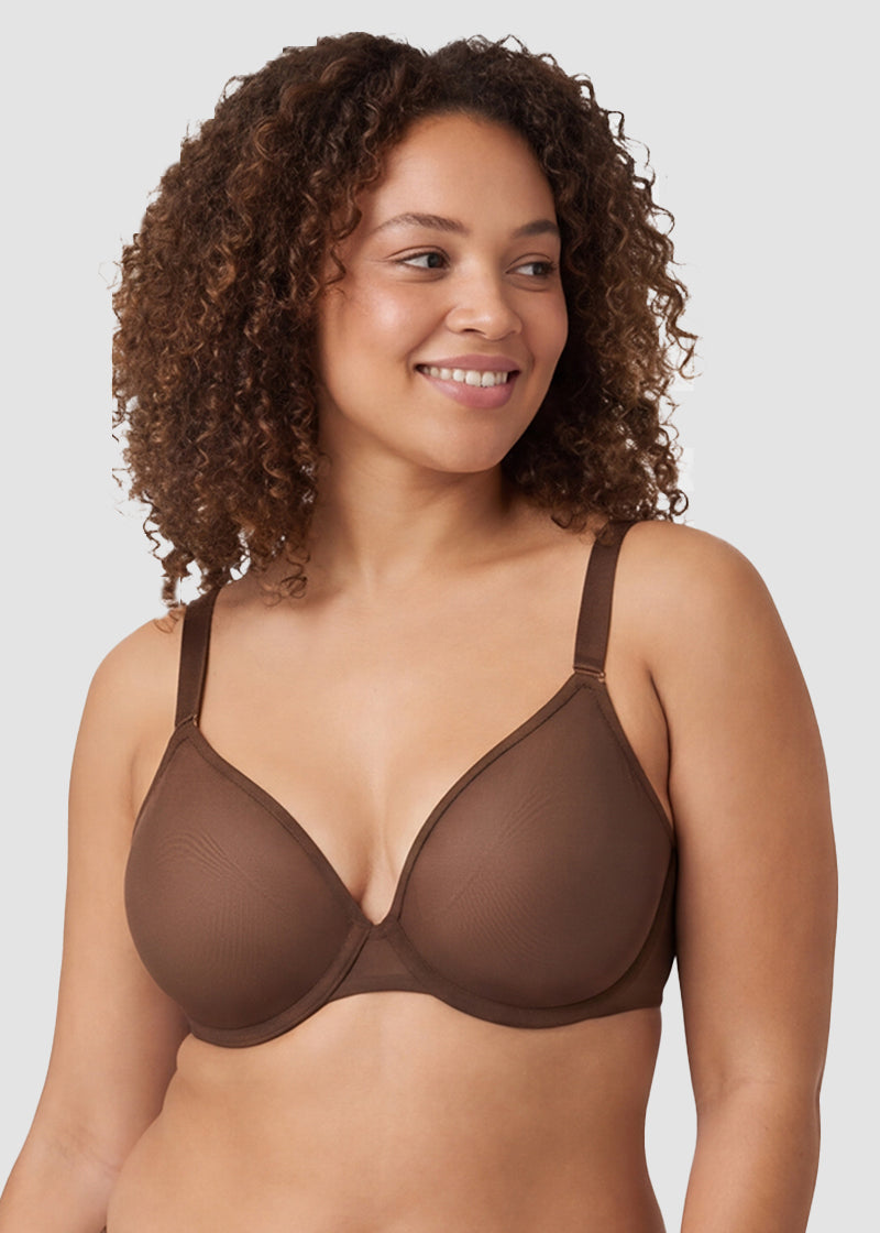 Seamless Mesh Unlined Underwire Bra