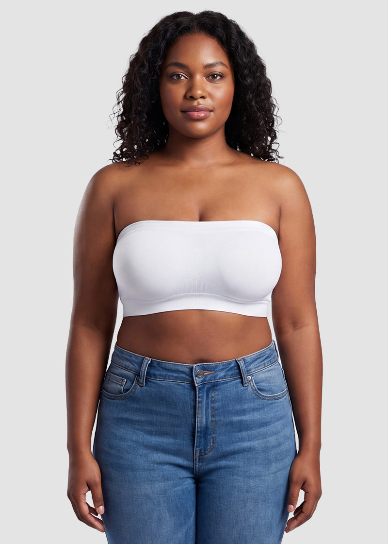 Stay‑Put Wireless Seamless Bandeau Bra
