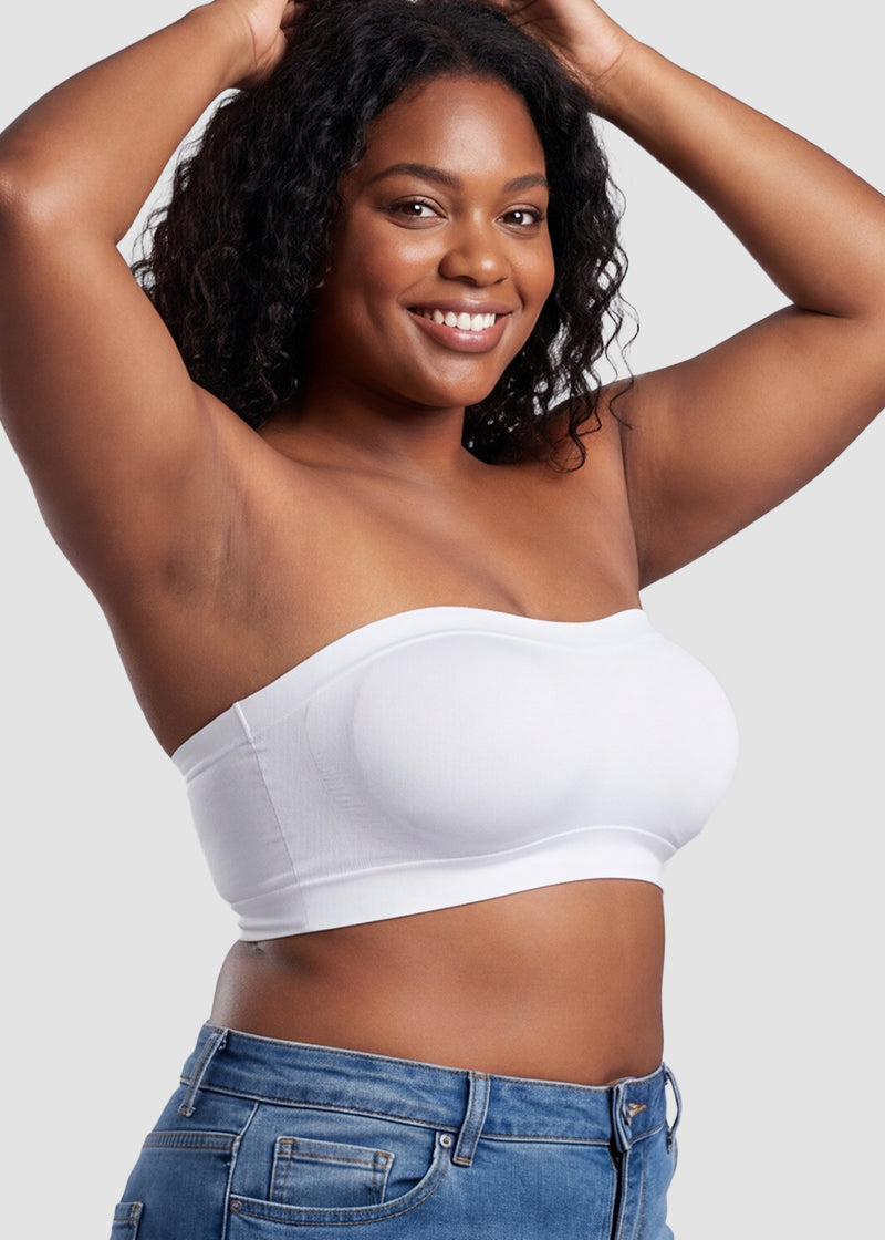Stay‑Put Wireless Seamless Bandeau Bra