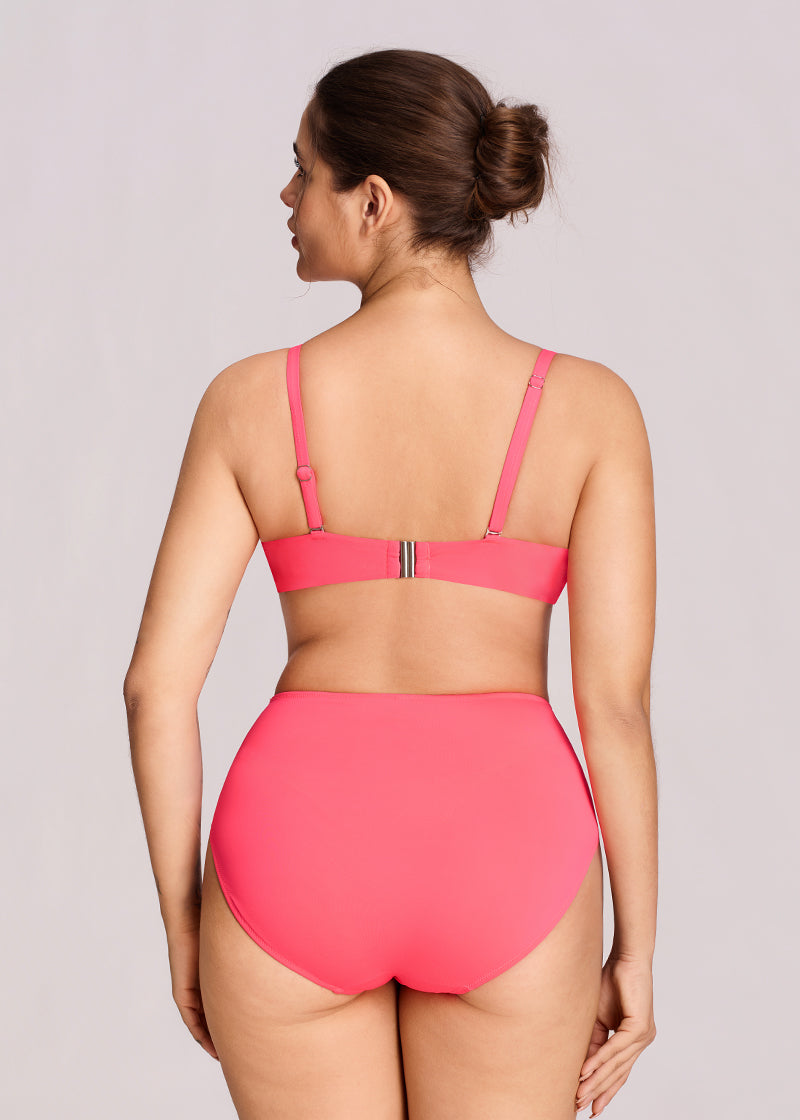 High-Waisted Ruched Tummy Control Bikini Set
