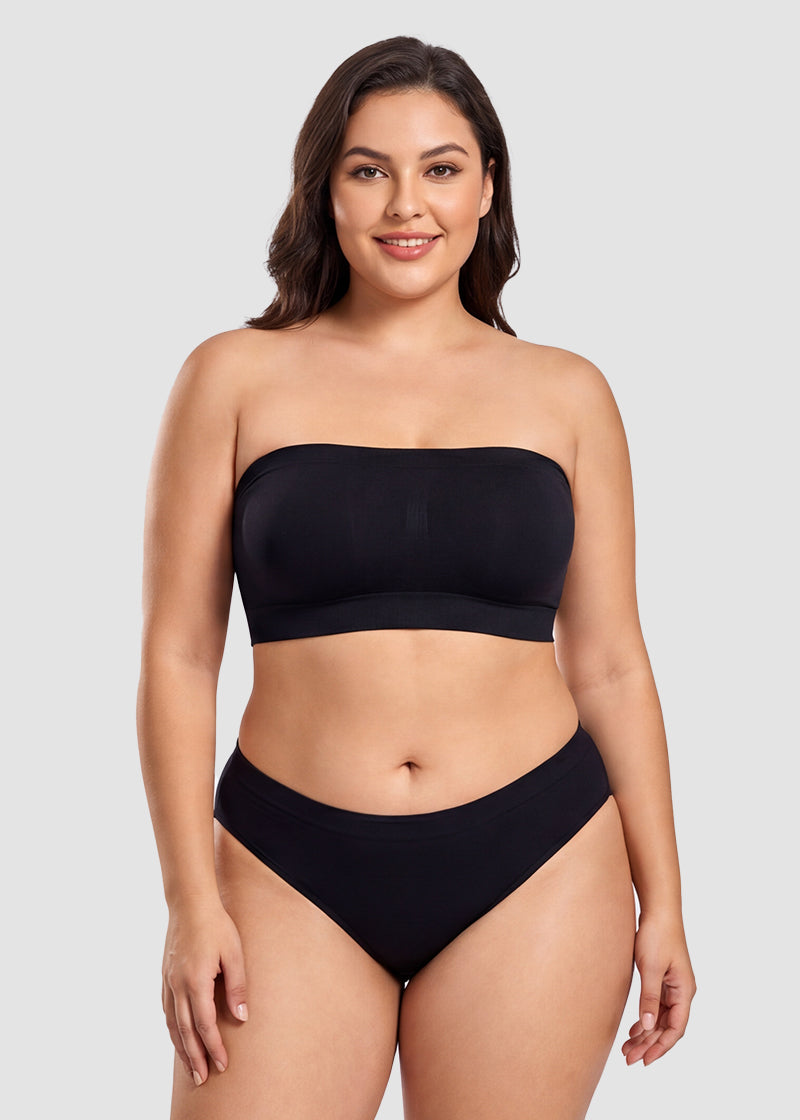 Stay‑Put Wireless Seamless Bandeau Bra