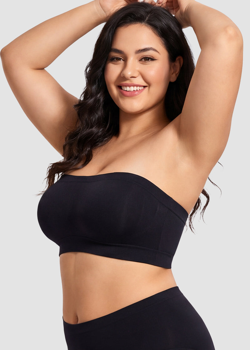 Stay‑Put Wireless Seamless Bandeau Bra