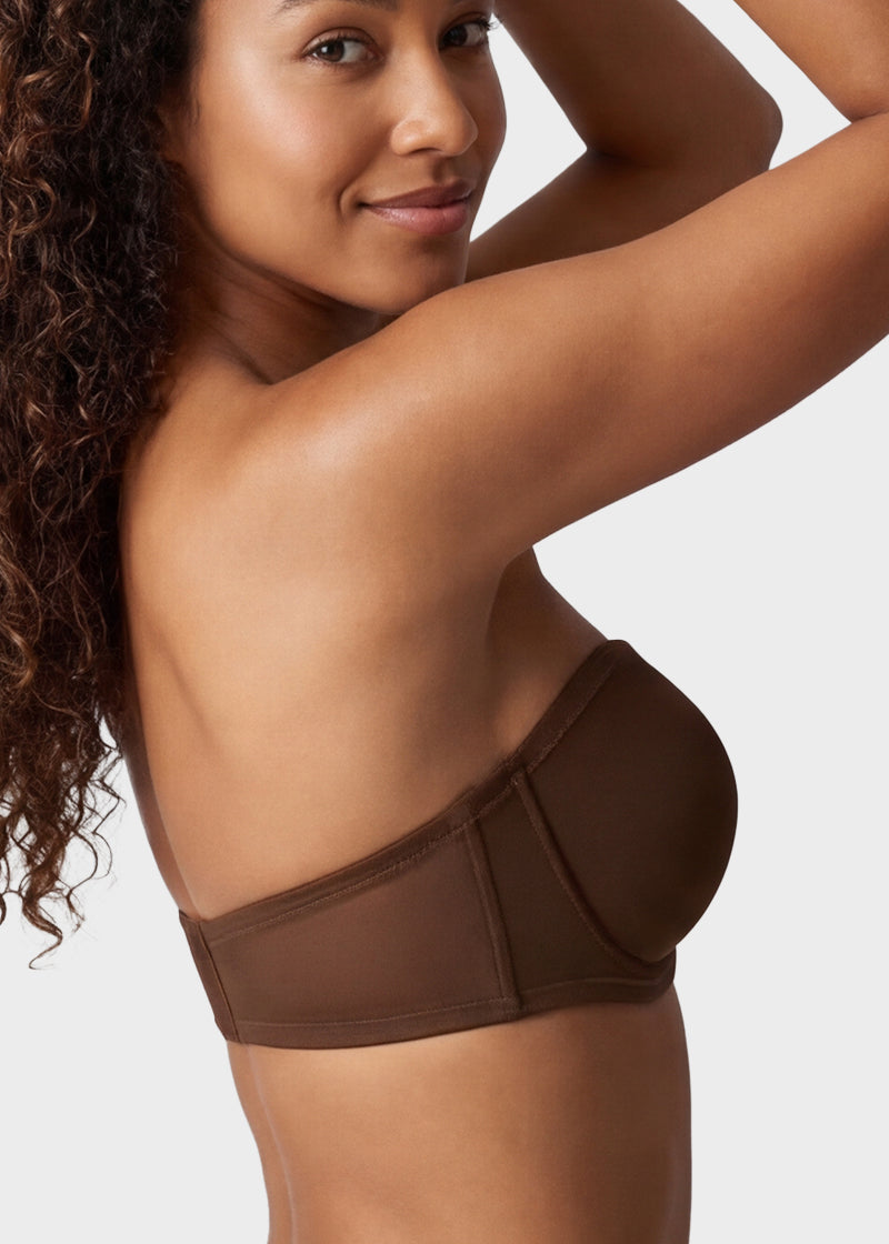 Strapless Mesh Underwire Balconette Bra