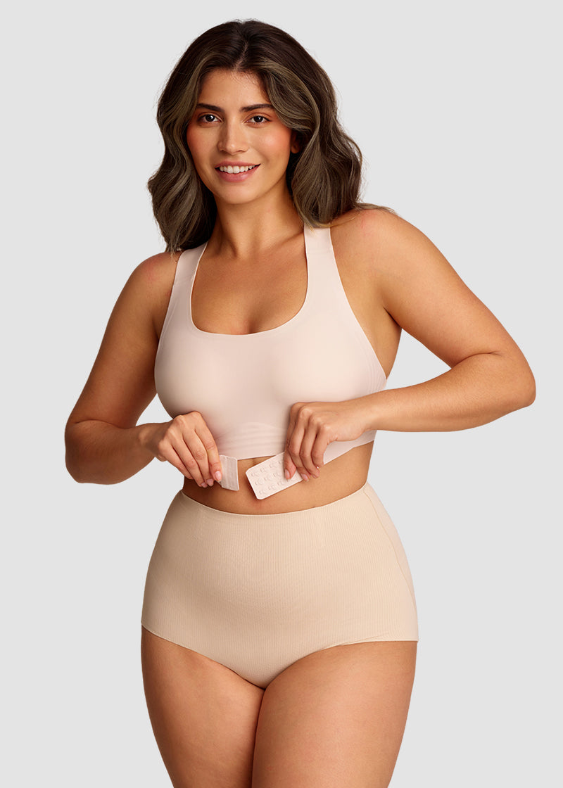 Front Closure Cross-Back Wireless Posture Bra