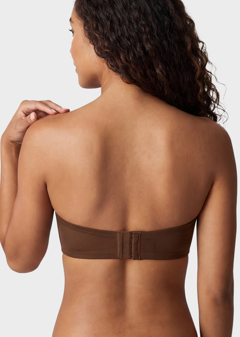 Strapless Mesh Underwire Balconette Bra