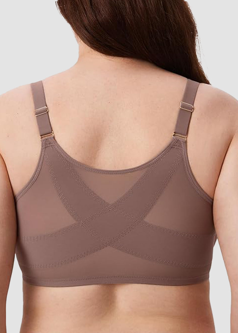 Front Closure Mesh Support Bra