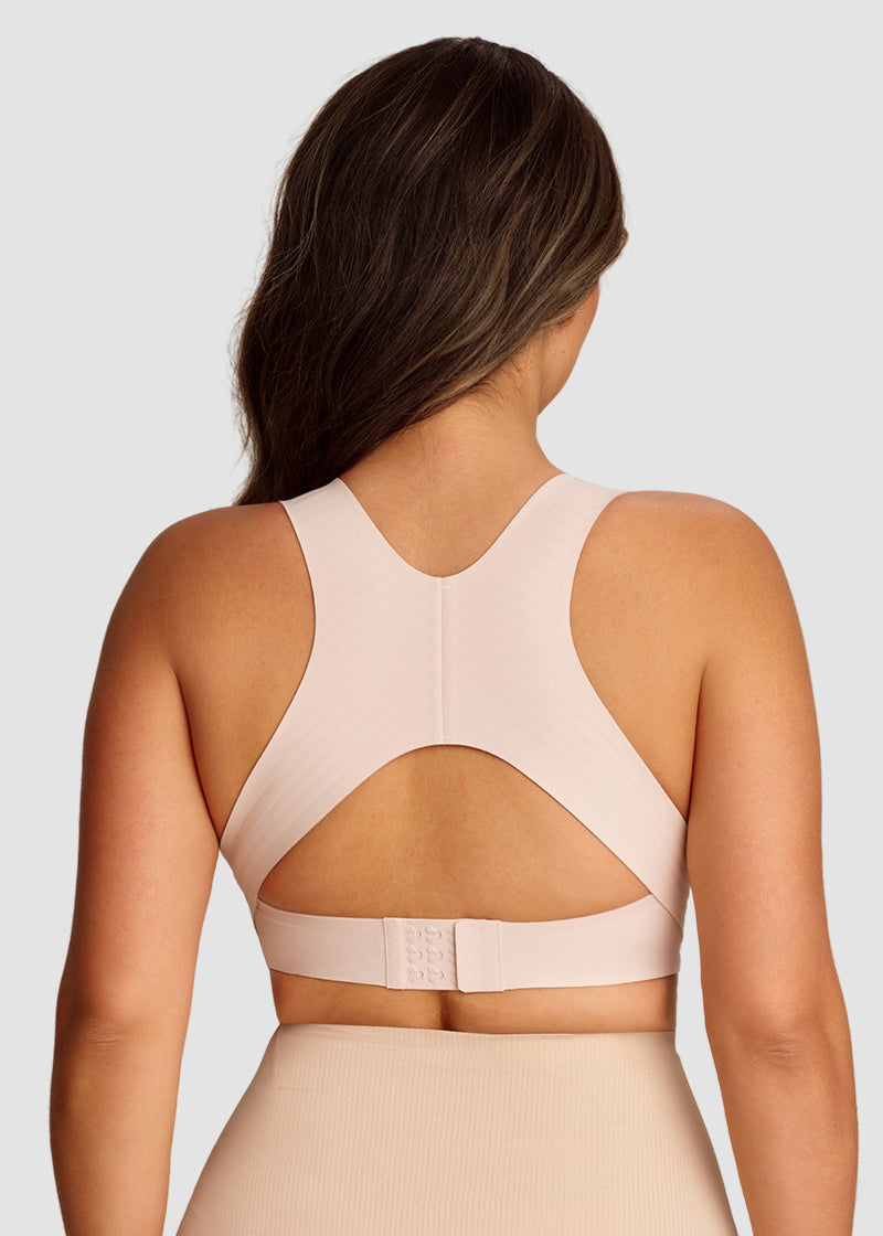 Front Closure Cross-Back Wireless Posture Bra