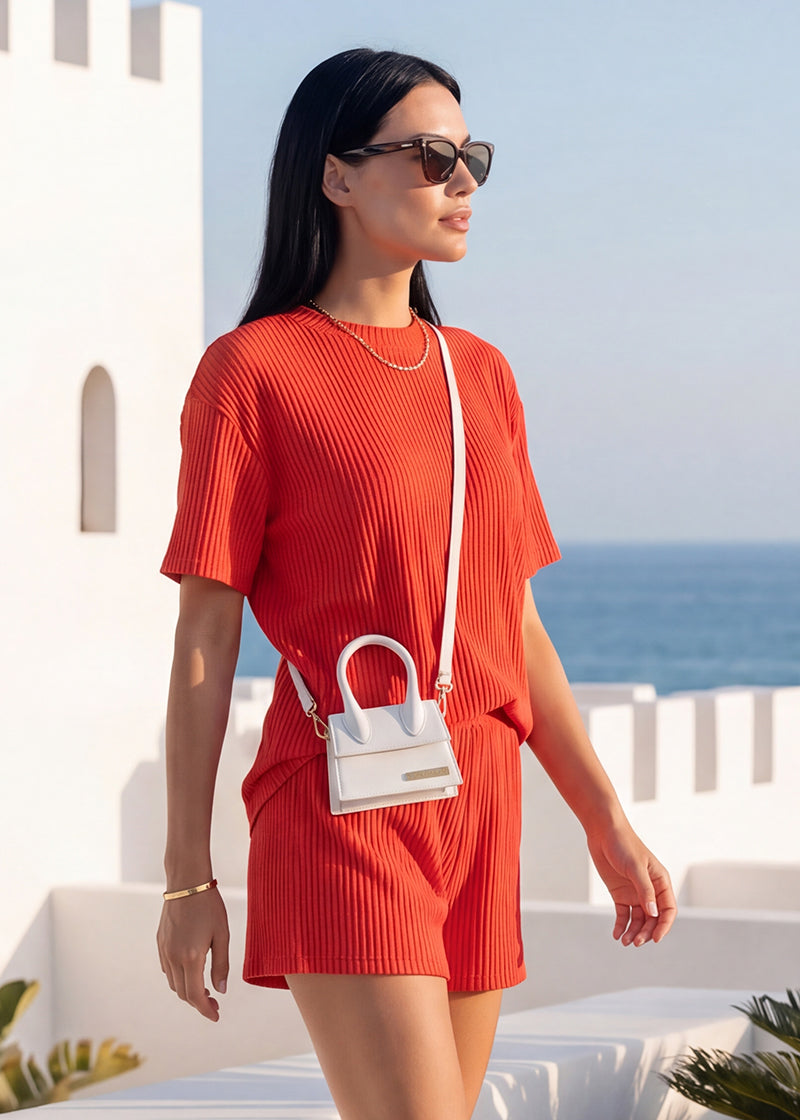 Ribbed Summer Lounge Two-Piece Set