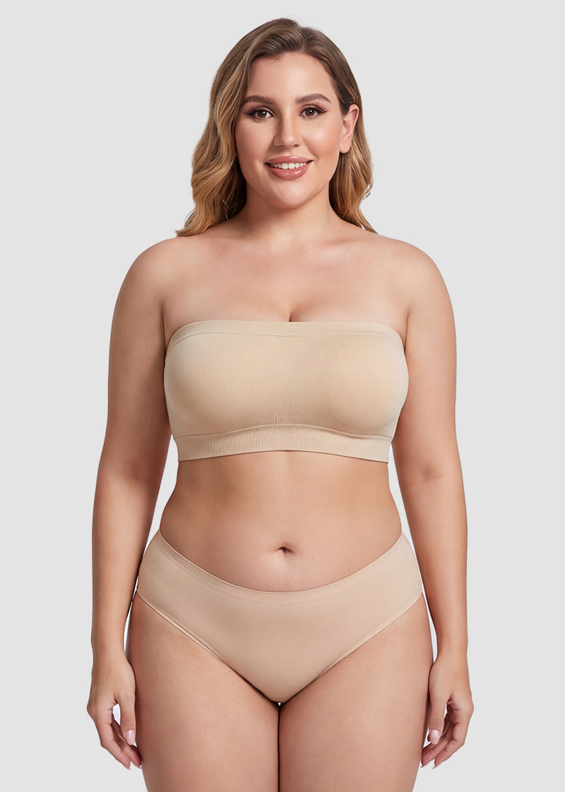 Stay‑Put Wireless Seamless Bandeau Bra