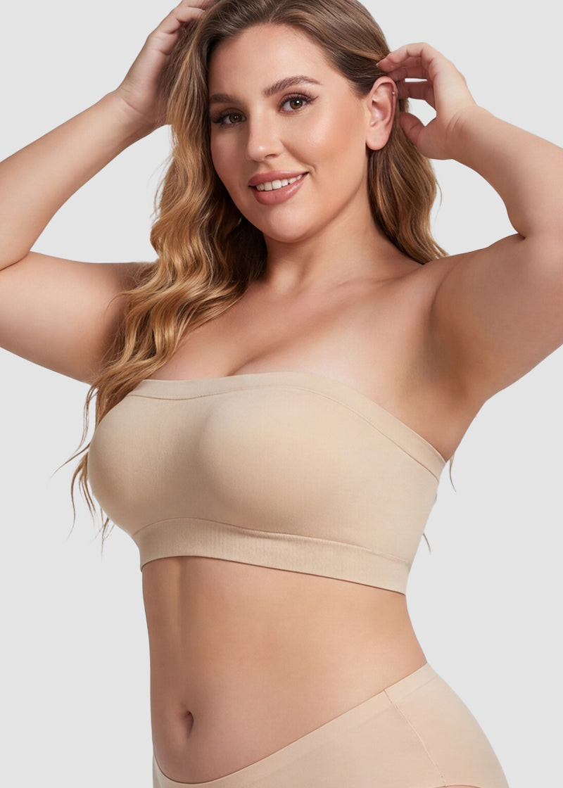 Stay‑Put Wireless Seamless Bandeau Bra