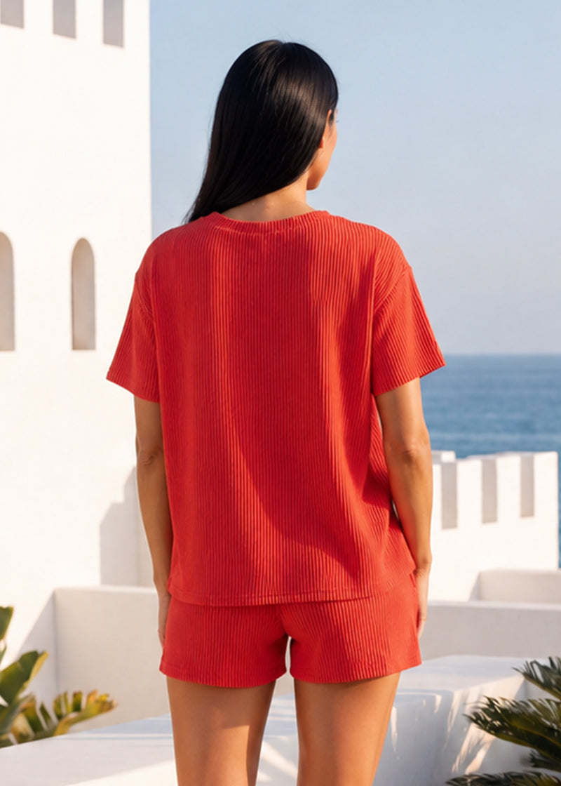 Ribbed Summer Lounge Two-Piece Set