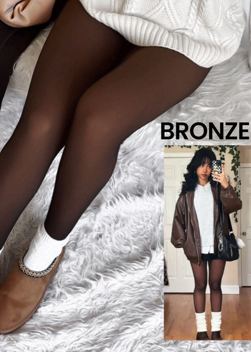 Semi Transparent double seam Fleece Lined Tights