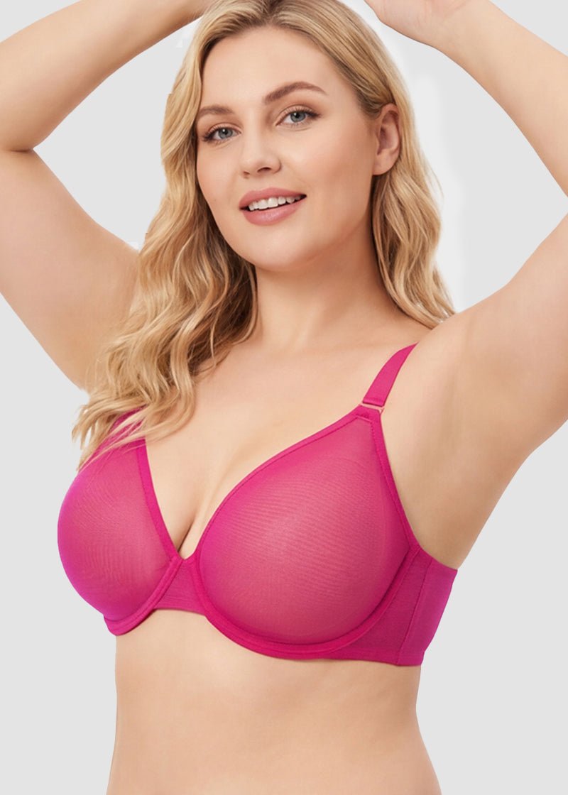 Seamless Mesh Unlined Underwire Bra