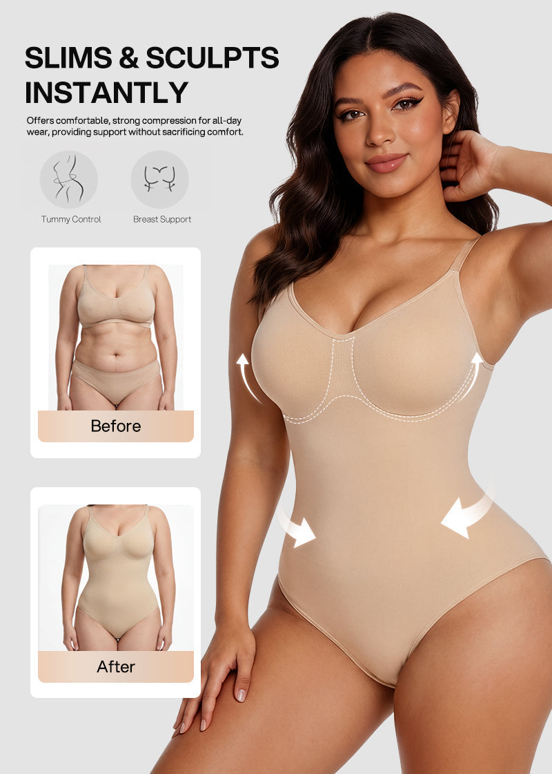 Backless Seamless Tummy Control Bodysuit Shapewear