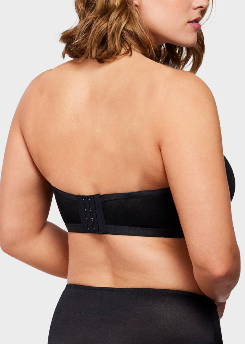 Strapless Mesh Underwire Balconette Bra