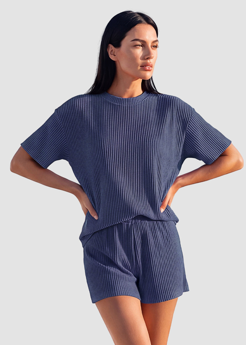 Ribbed Summer Lounge Two-Piece Set