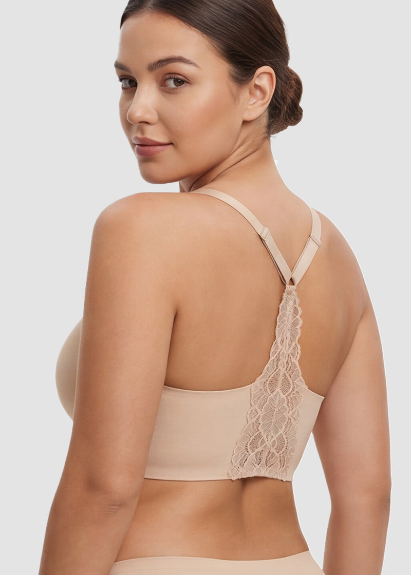 Seamless Backless Lace Bralette