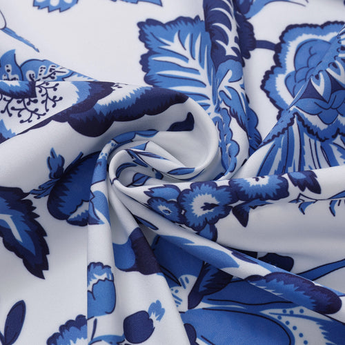 Chic Indigo Botanical Print Skirts