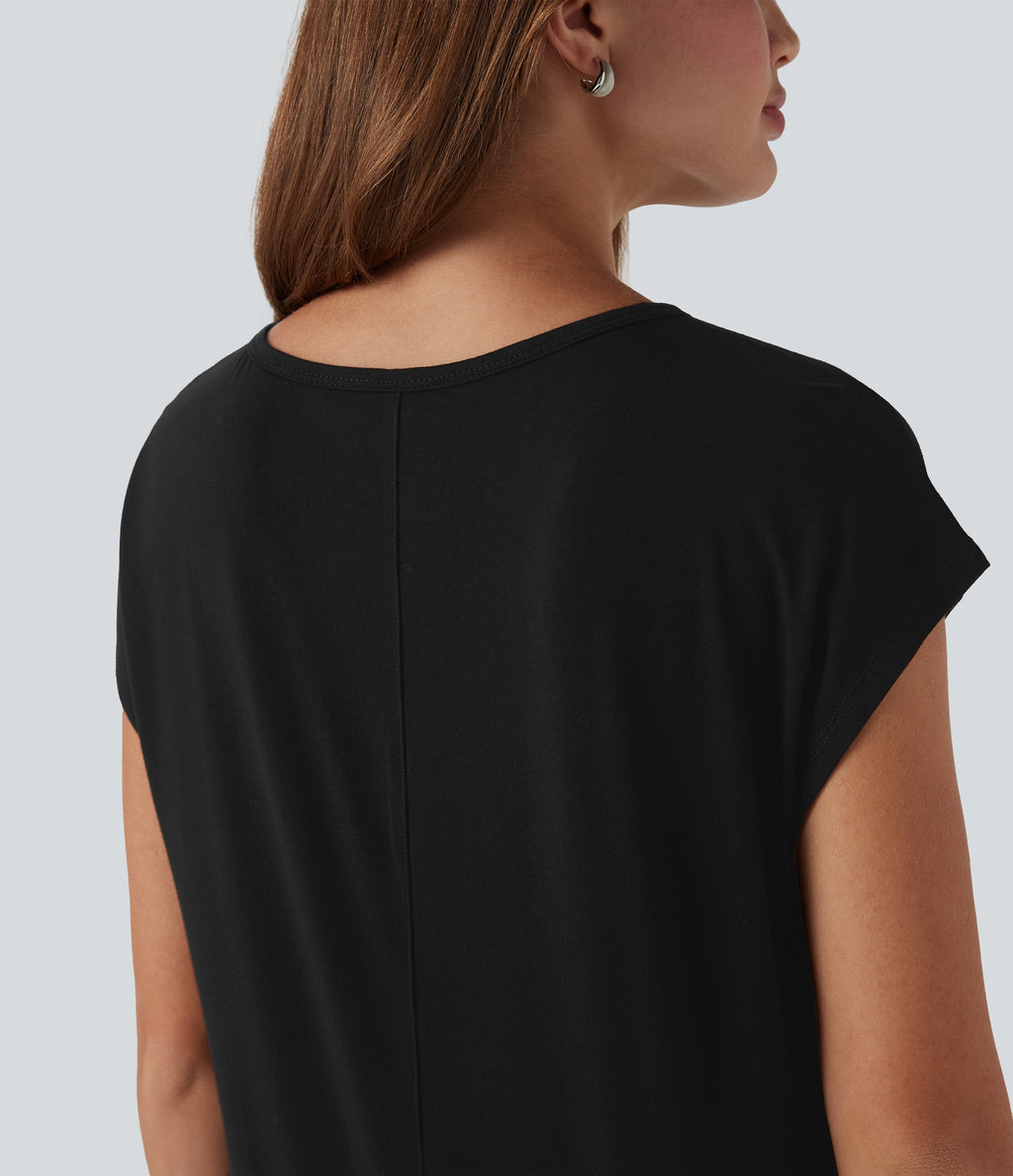 V Neck Short Sleeve Casual T-Shirt