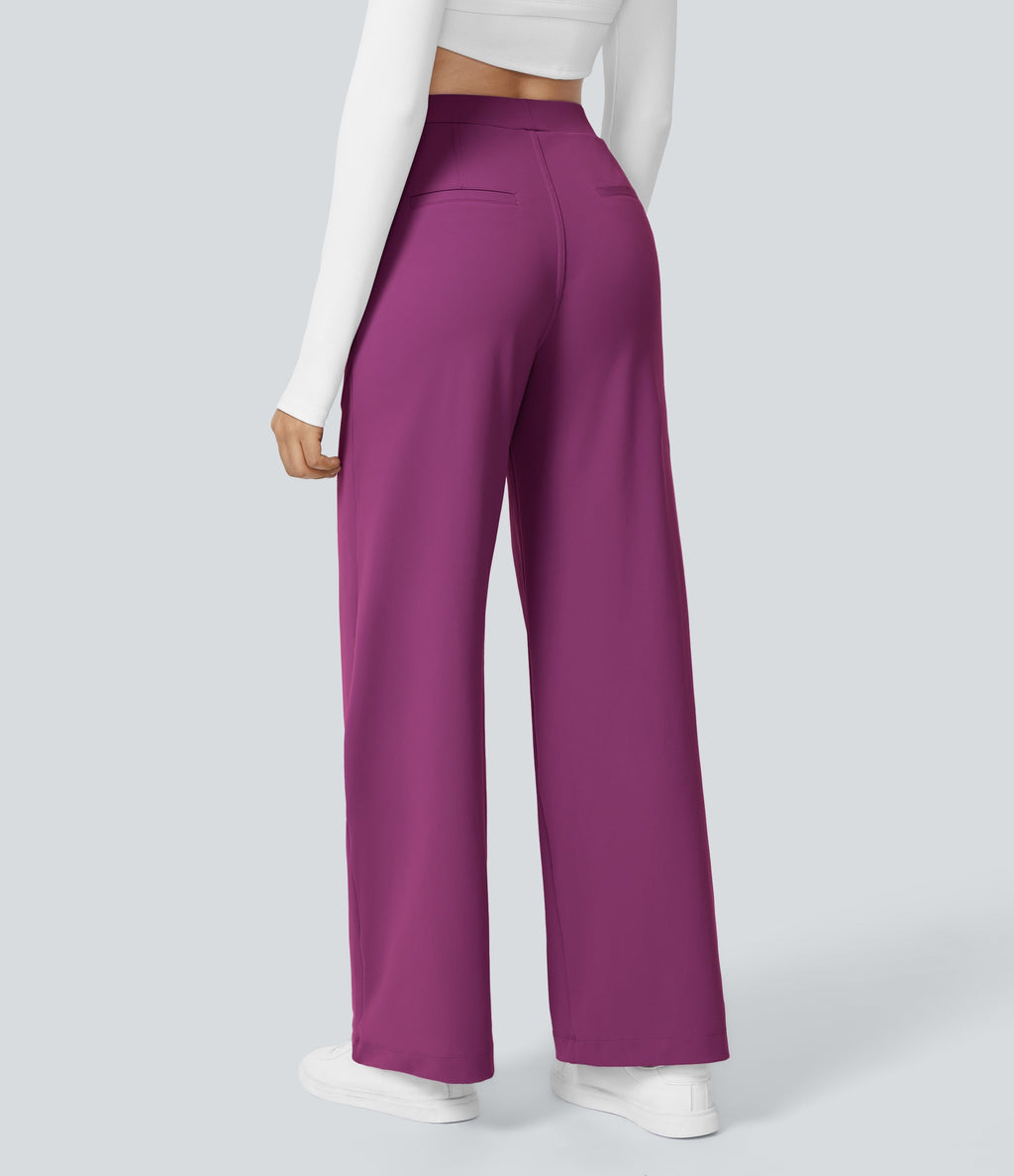 2026🔥 FlexTM High Waisted Pocket Straight Leg Work Pants