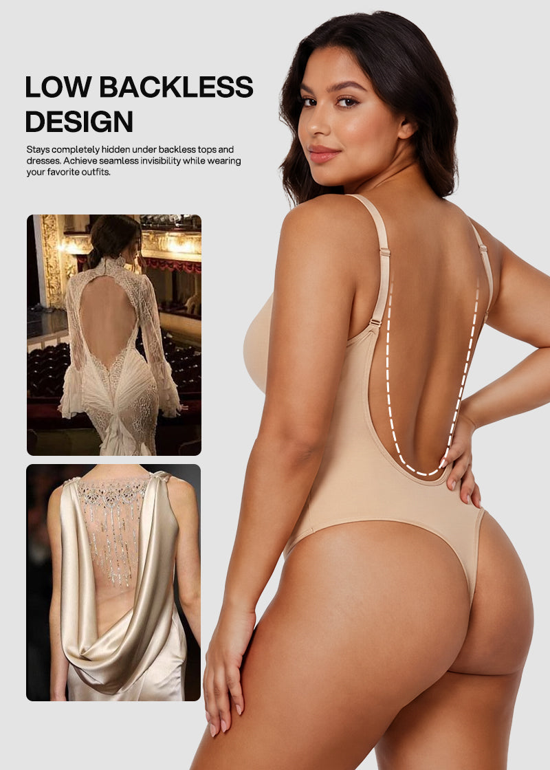 Backless Seamless Tummy Control Bodysuit Shapewear