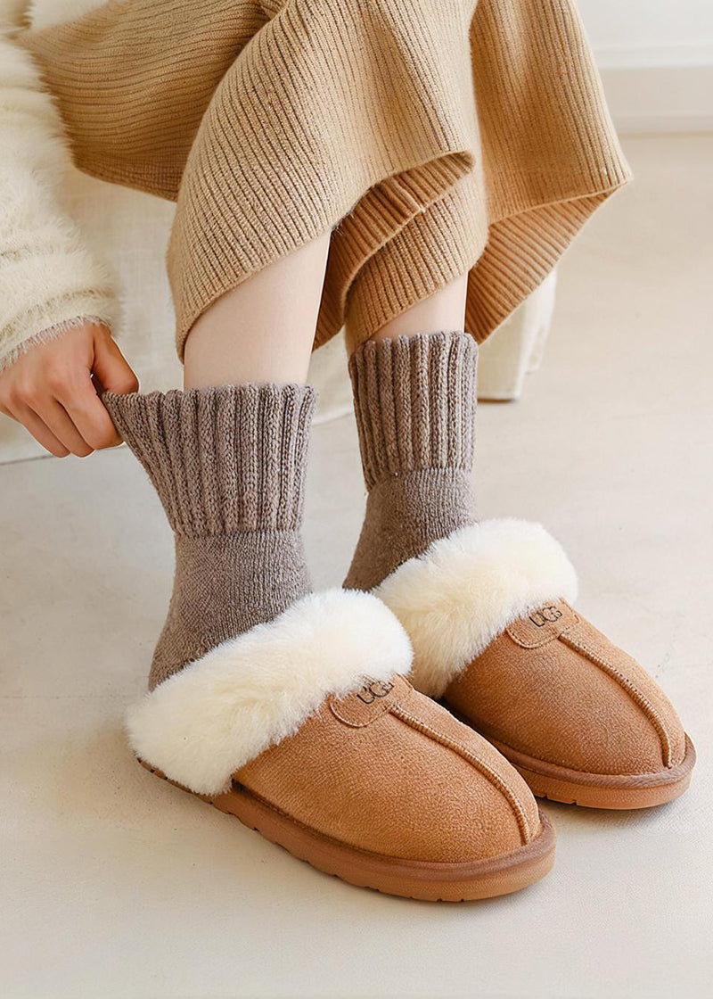 Cozy Ribbed Fleece Lined Crew Socks