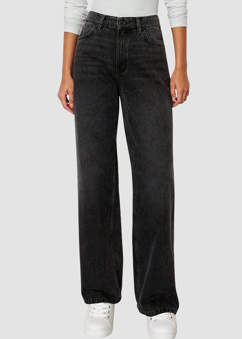 Women’s Minimalist High-Waist Stretch Wide-Leg Jeans