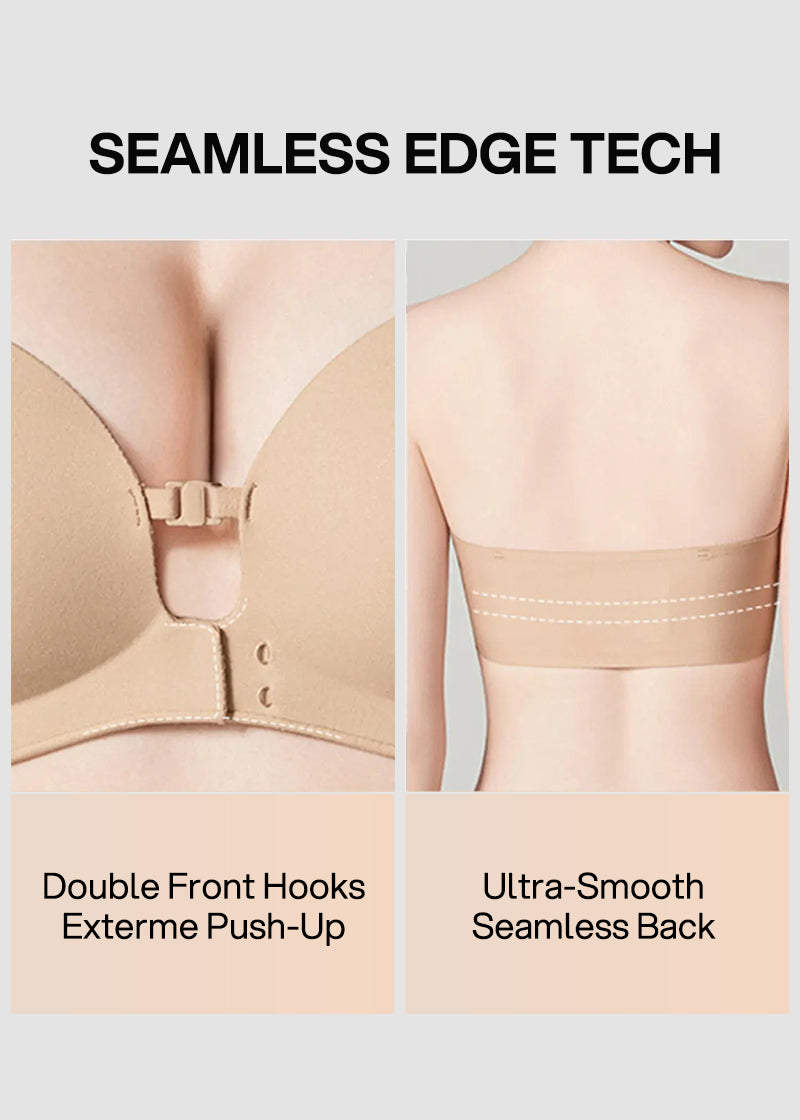 Front Closure No-Slip Supportive Fit Strapless Bra