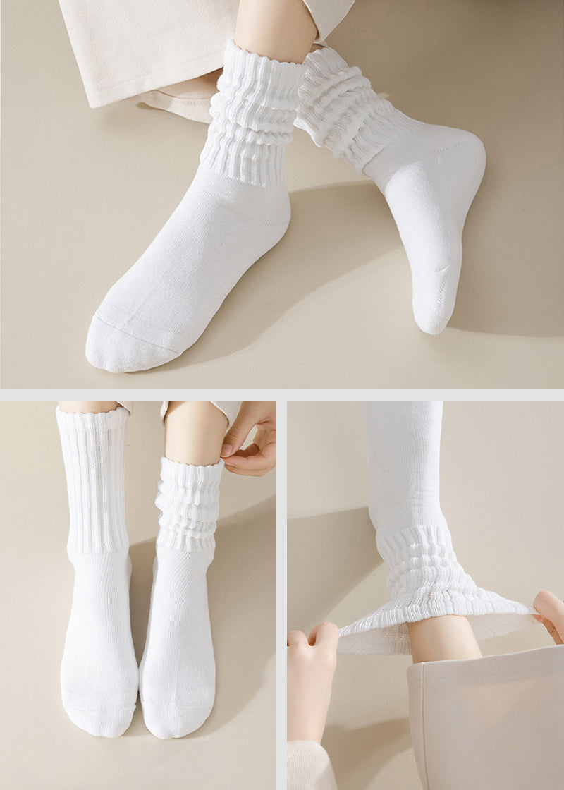 Cozy Ribbed Slouch Crew Socks