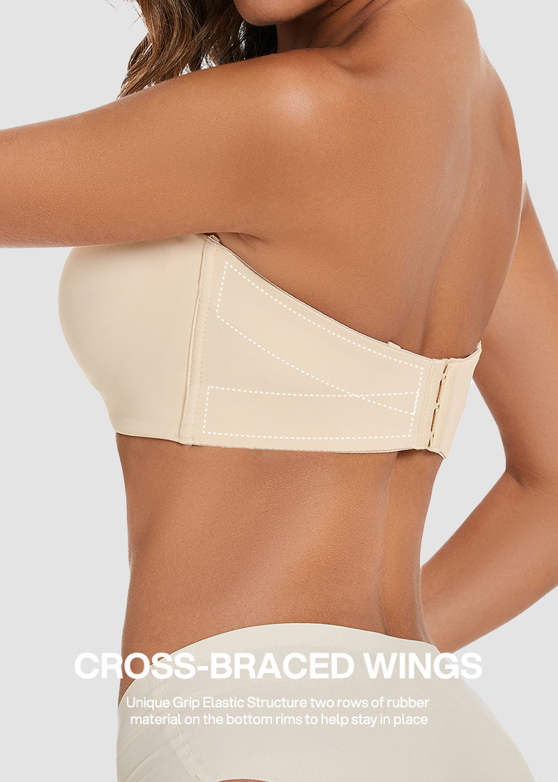 Full Support Non-Slip Convertible Bandeau Bra