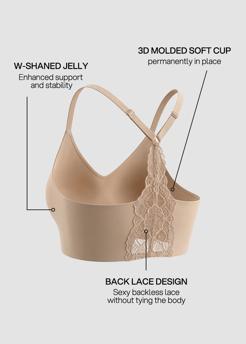 Seamless Backless Lace Bralette