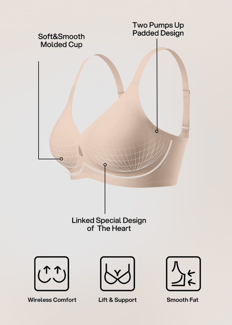 Invisible Jelly Lift Bra with Breathable Water Drop Hollow