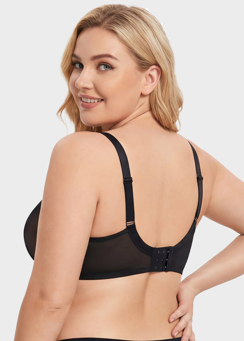 Seamless Mesh Unlined Underwire Bra