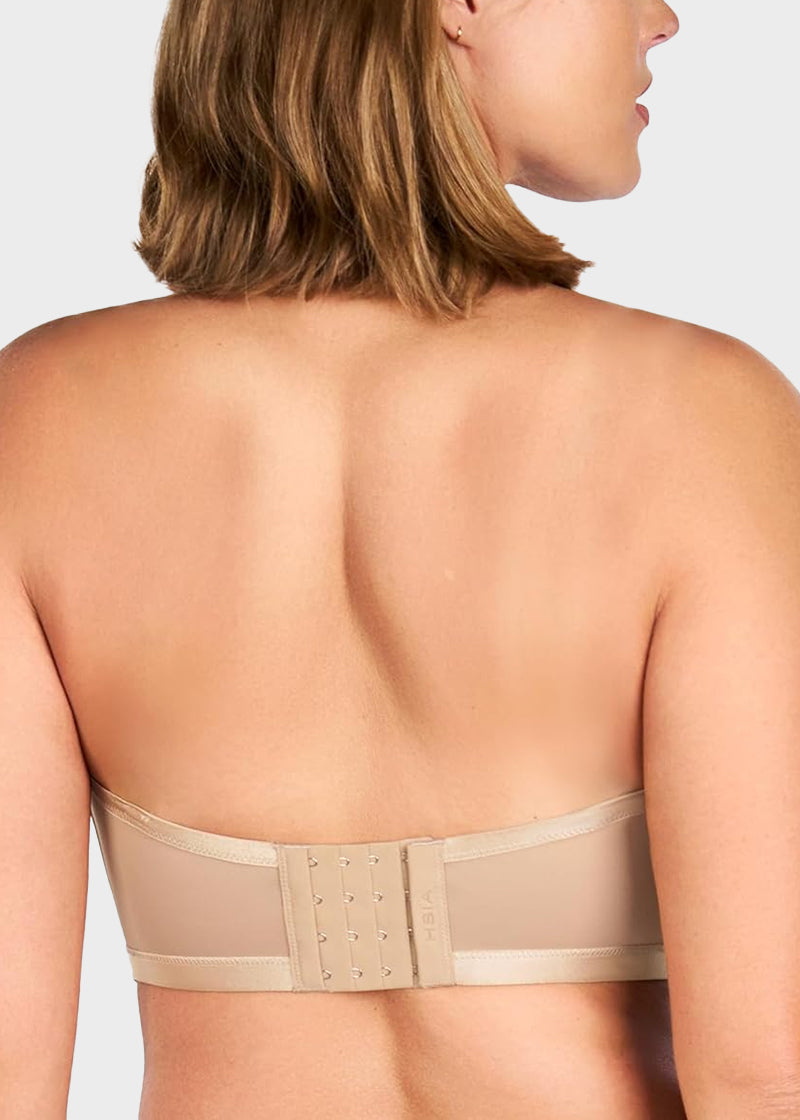 Strapless Mesh Underwire Balconette Bra