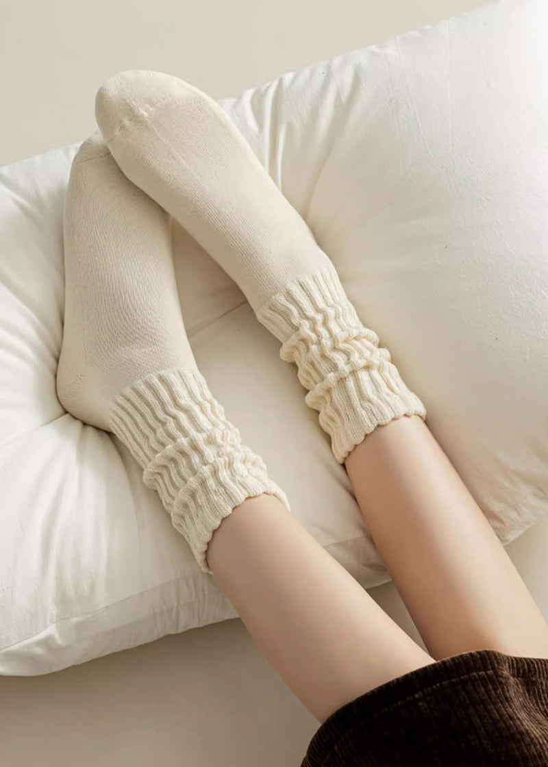 Cozy Ribbed Slouch Crew Socks