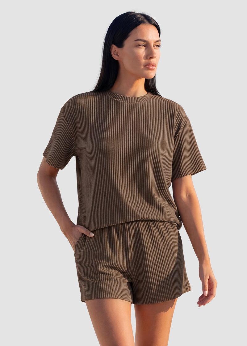 Ribbed Summer Lounge Two-Piece Set