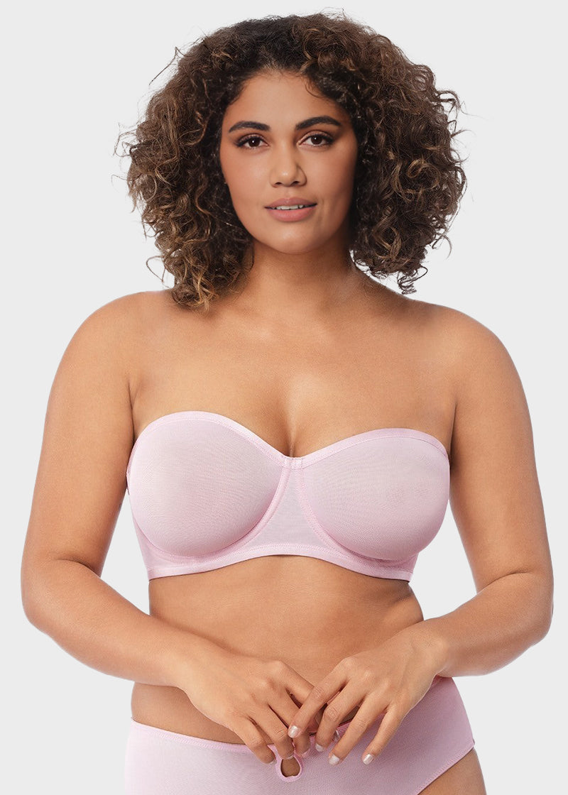 Strapless Mesh Underwire Balconette Bra