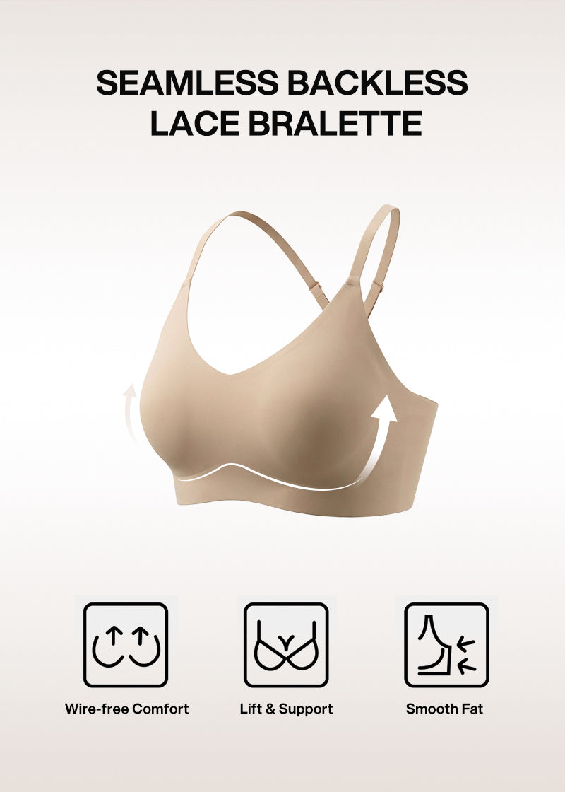 Seamless Backless Lace Bralette