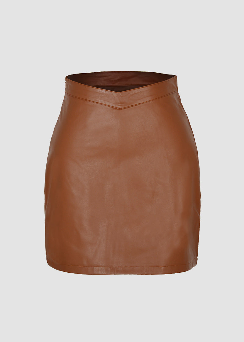 Mini Skirt Faux Leather PU Boots Skirts