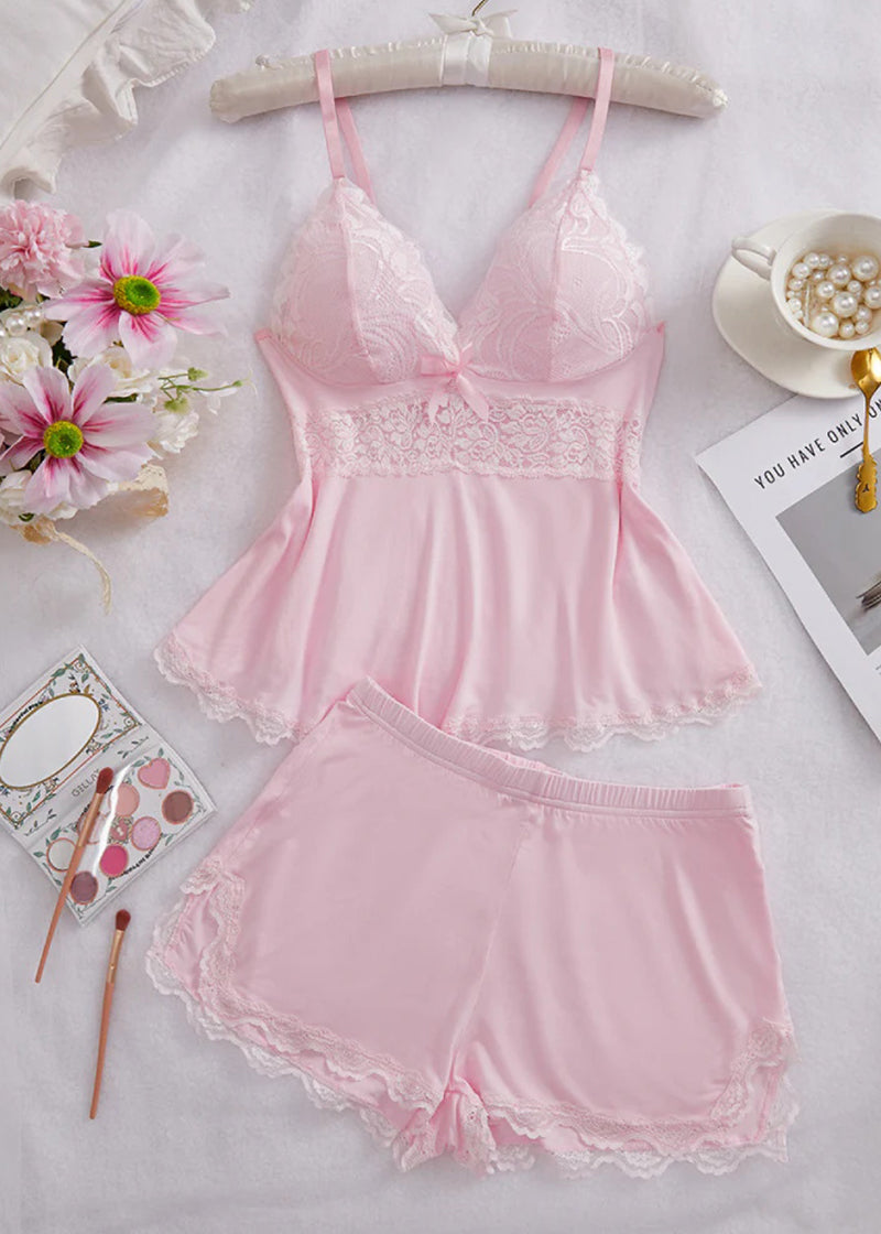 Modal Camisole & Panty Sleepwear Set – Sweet Lingerie for Daily & Holiday Wear