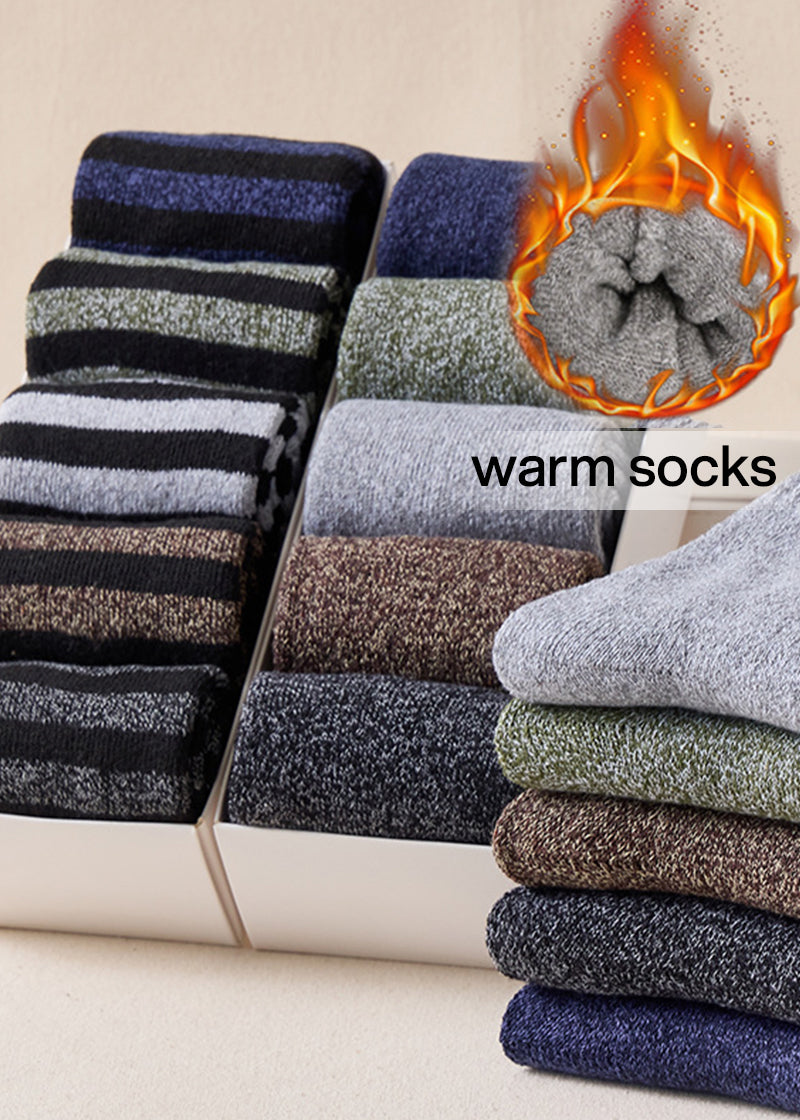 Men's Thermal Terry Loop Socks - 5 Pairs