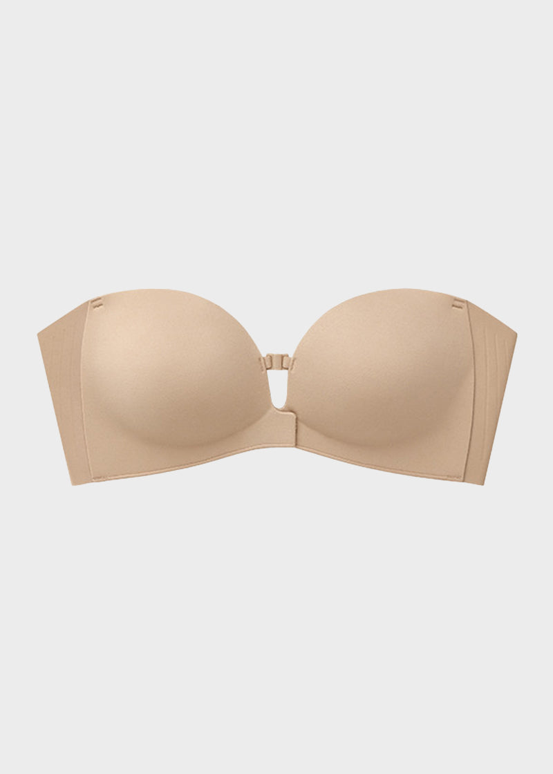 Front Closure No-Slip Supportive Fit Strapless Bra