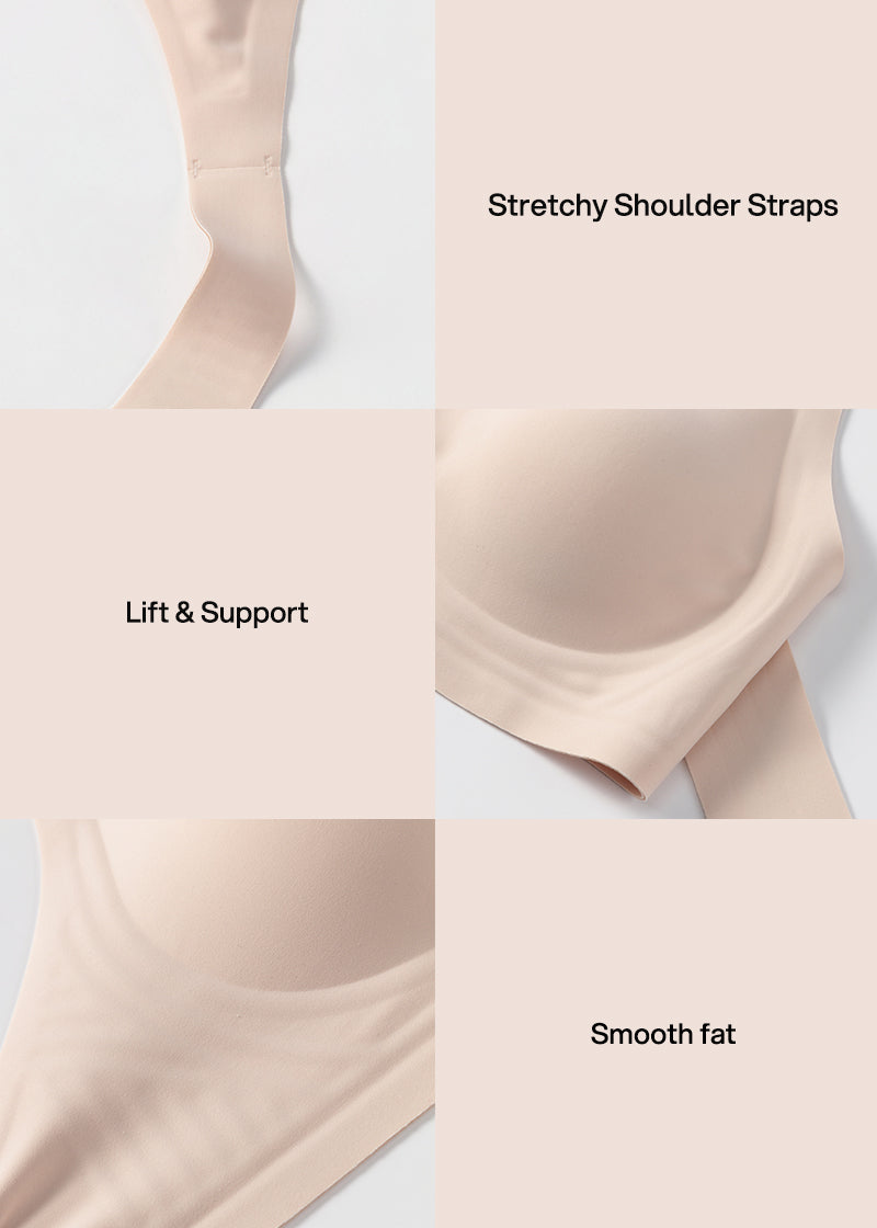 Front Closure Cross-Back Wireless Posture Bra