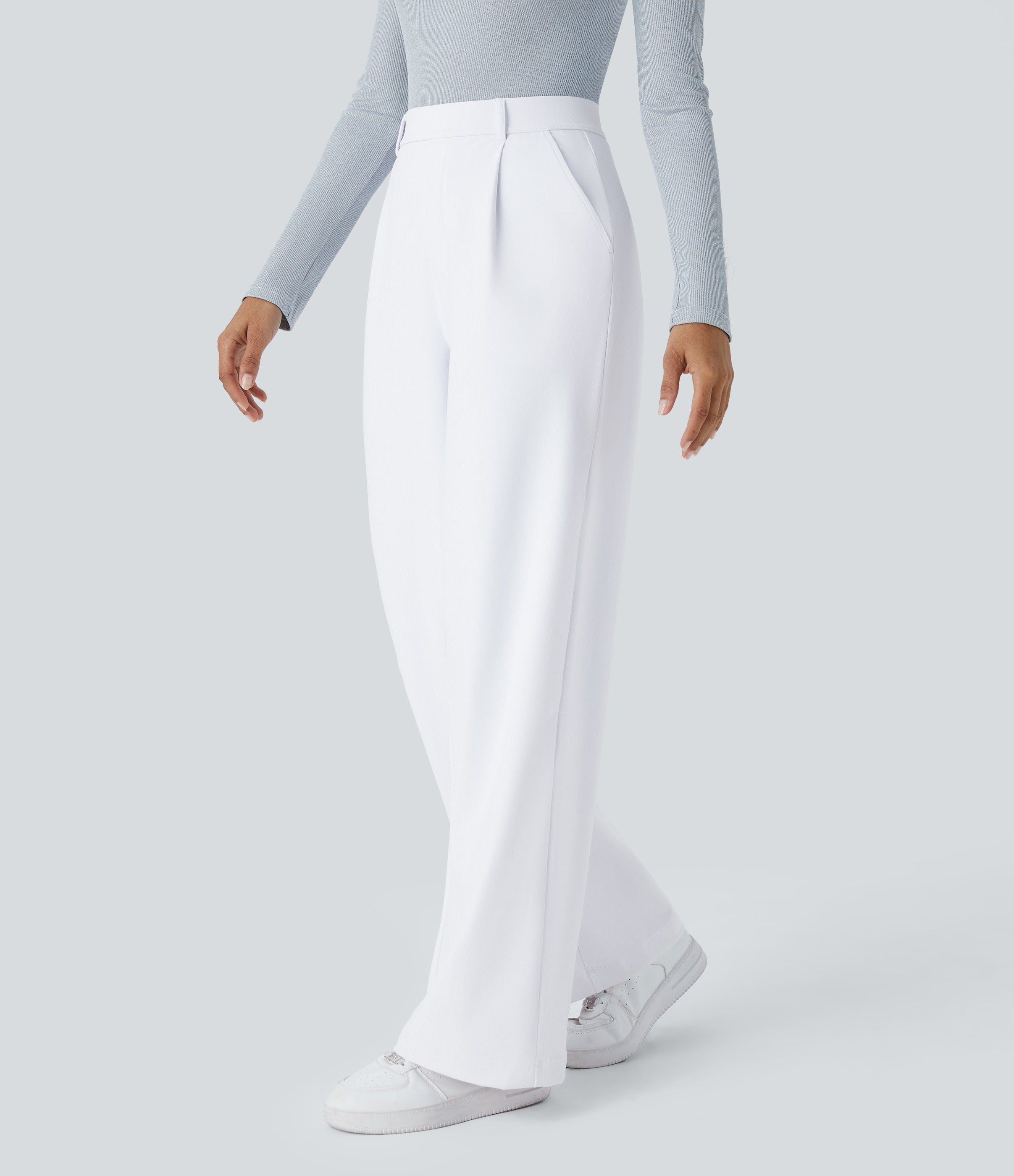 2026🔥 FlexTM High Waisted Pocket Straight Leg Work Pants