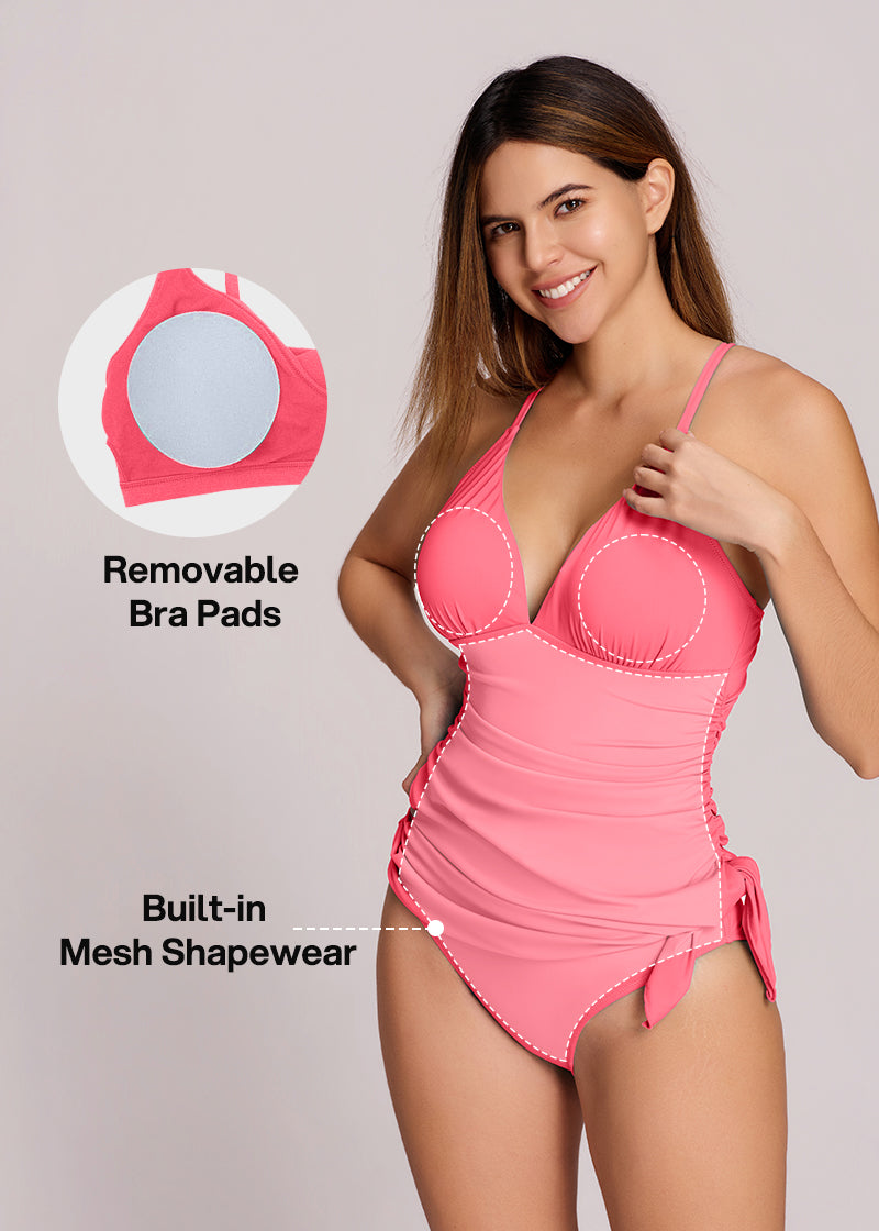 Convertible Ruched Sculpting Swimsuit