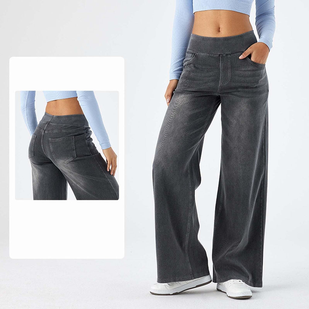 2026🔥 FlexTM High Waisted Pocket Straight Leg Work Pants