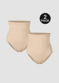High Waist Tummy Control Brief Shaping Panty (2 Pack)